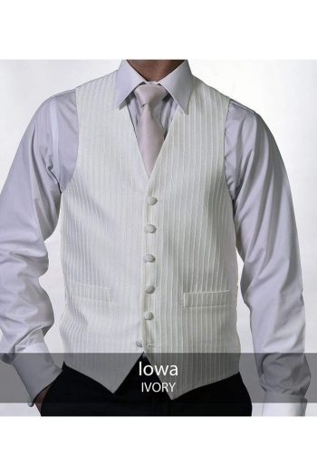 Heirloom Iowa Mens Ivory Luxury 100% Wool Tweed Waistcoat - 34R - WAISTCOATS