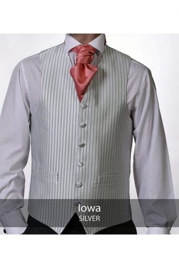 Heirloom Iowa Mens Silver Luxury 100% Wool Tweed Waistcoat - 34R - WAISTCOATS