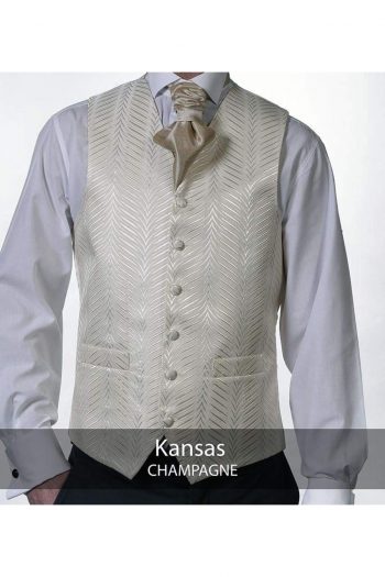 Heirloom Kansas Mens Champagne Luxury 100% Wool Tweed Waistcoat - 34R - WAISTCOATS