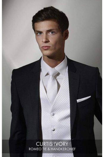 Heirloom Curtis Mens Ivory Luxury 100% Wool Tweed Waistcoat - 34R - WAISTCOATS