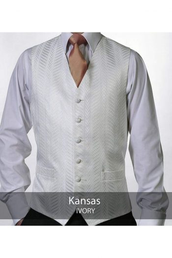 Heirloom Kansas Mens Ivory Luxury 100% Wool Tweed Waistcoat - 34R - WAISTCOATS