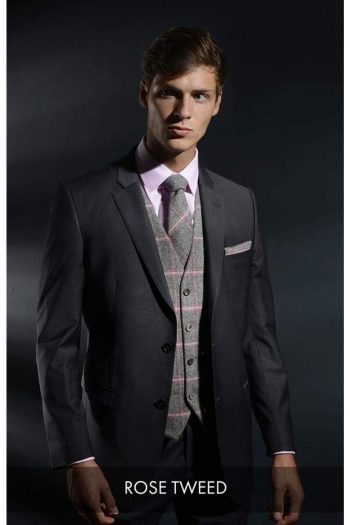 Heirloom Rose Mens Luxury 100% Wool Tweed Waistcoat - 34R - WAISTCOATS