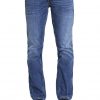 Hunter Straight Stretch Jeans In Mid Wash - Jeans