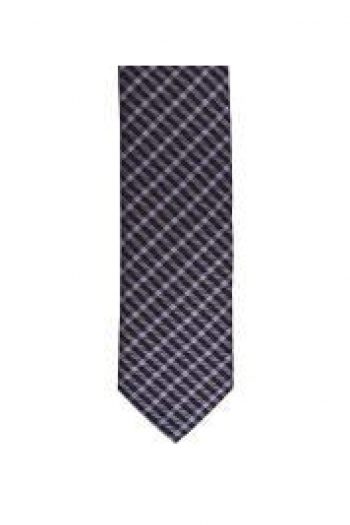 LA Smith Purple Skinny Tartan Tie - Accessories