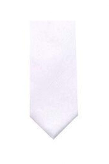 LA Smith White Skinny Shantung Tie - Accessories