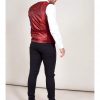 Marc Darcy Kelly Mens Wine Double Breasted Waistcoat - Suit & Tailoring