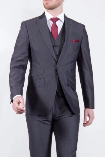 Torre Charcoal Mohair Tailored fit Jacket - 36S - Suit & Tailoring