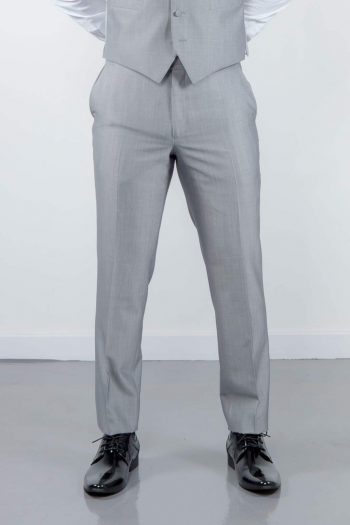 Torre Mens Light Weight Light Grey Mohair Trousers - 32S - Suit & Tailoring